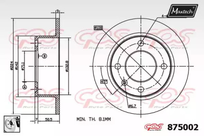 Тормозной диск (MAXTECH: 875002.0080)