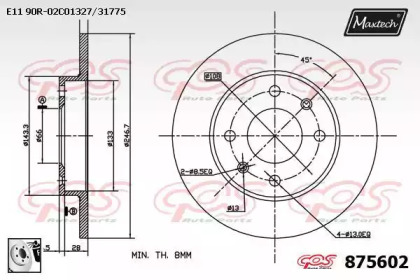 Тормозной диск (MAXTECH: 875602.0080)