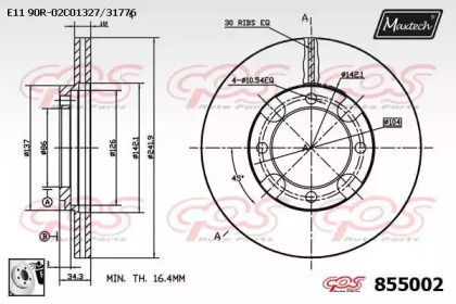 Тормозной диск (MAXTECH: 855002.0080)