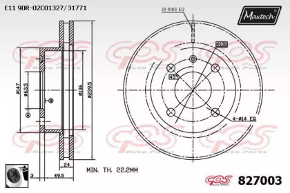 Тормозной диск (MAXTECH: 827003.0060)