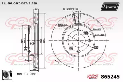 Тормозной диск (MAXTECH: 865245.0060)