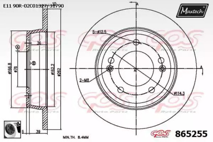 Тормозной диск (MAXTECH: 865255.0060)