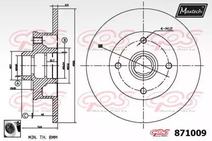 Тормозной диск (MAXTECH: 871009.0060)