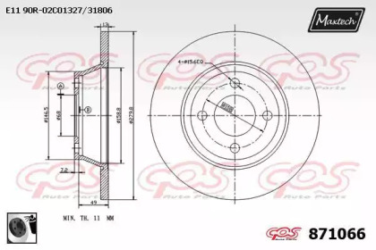 Тормозной диск (MAXTECH: 871066.0060)