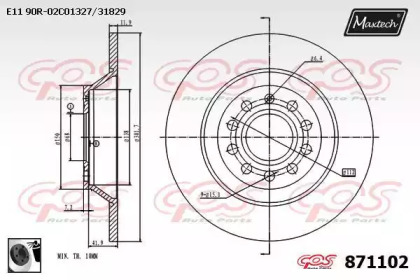 Тормозной диск (MAXTECH: 871102.0060)