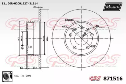 Тормозной диск (MAXTECH: 871516.0060)