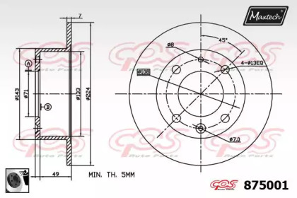 Тормозной диск (MAXTECH: 875001.0060)