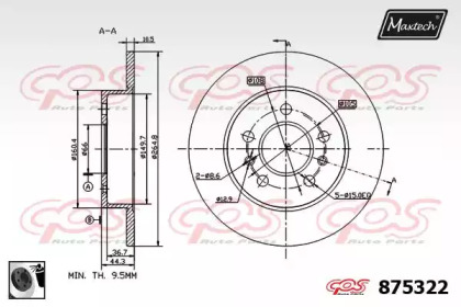 Тормозной диск (MAXTECH: 875322.0060)