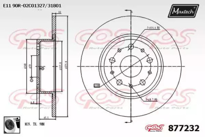 Тормозной диск (MAXTECH: 877232.0060)