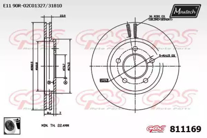 Тормозной диск (MAXTECH: 811169.0060)