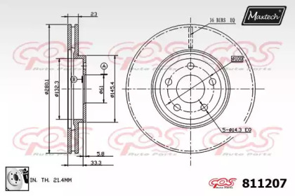 Тормозной диск (MAXTECH: 811207.0080)