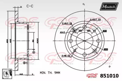 Тормозной диск (MAXTECH: 851010.0080)