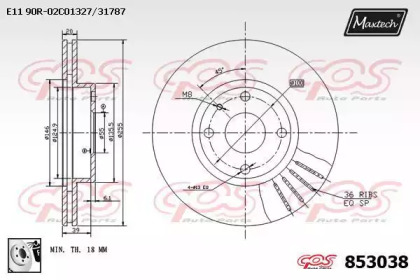 Тормозной диск (MAXTECH: 853038.0080)