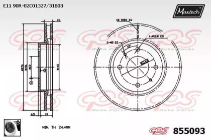 Тормозной диск (MAXTECH: 855093.0060)