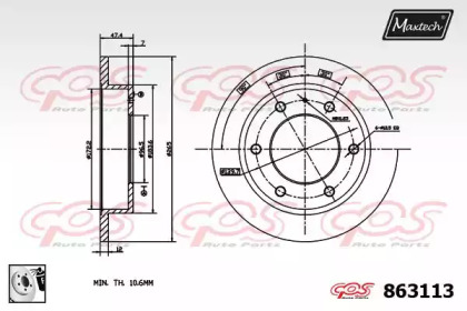 Тормозной диск (MAXTECH: 863113.0080)