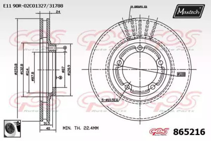 Тормозной диск (MAXTECH: 865216.0060)