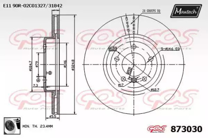 Тормозной диск (MAXTECH: 873030.0060)