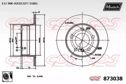 Тормозной диск (MAXTECH: 873038.0060)