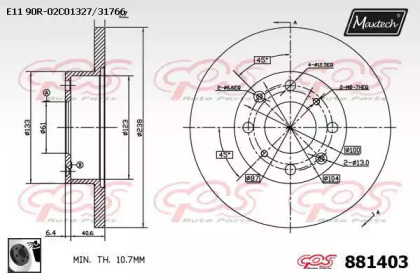 Тормозной диск (MAXTECH: 881403.0060)