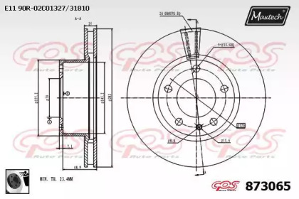 Тормозной диск (MAXTECH: 873065.0060)