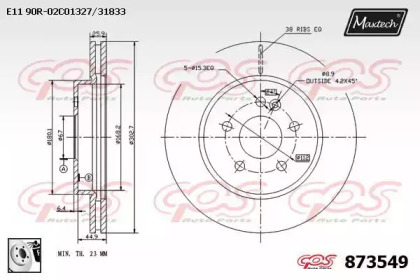 Тормозной диск (MAXTECH: 873549.0080)