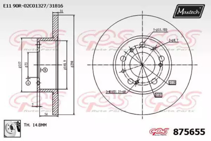 Тормозной диск (MAXTECH: 875655.0080)