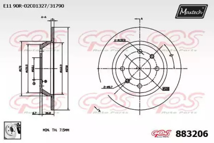 Тормозной диск (MAXTECH: 883206.0080)