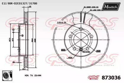 Тормозной диск (MAXTECH: 873036.0060)