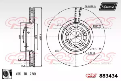 Тормозной диск (MAXTECH: 883434.0060)