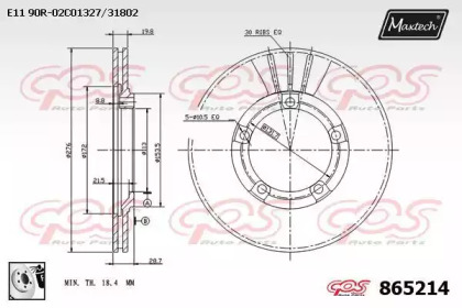 Тормозной диск (MAXTECH: 865214.0080)