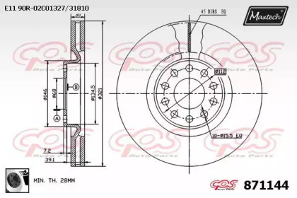 Тормозной диск (MAXTECH: 871144.0060)