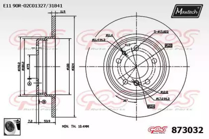 Тормозной диск (MAXTECH: 873032.0060)