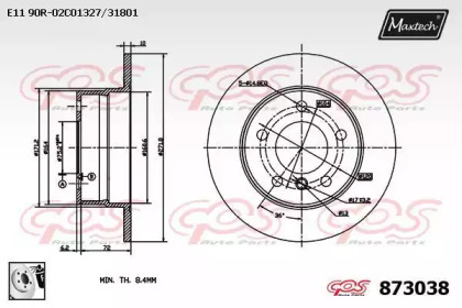 Тормозной диск (MAXTECH: 873038.0080)