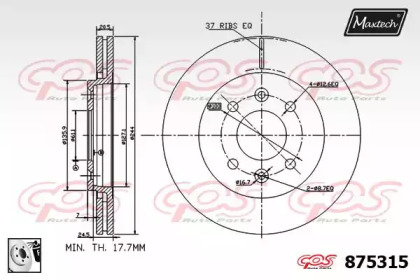 Тормозной диск (MAXTECH: 875315.0080)