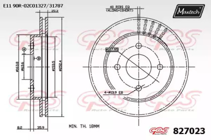 Тормозной диск (MAXTECH: 827023.0000)