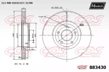 Тормозной диск (MAXTECH: 883430.0000)