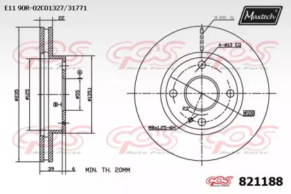 Тормозной диск (MAXTECH: 821188.0000)