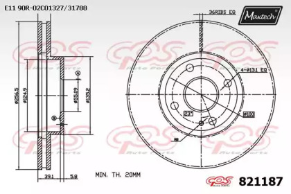 Тормозной диск (MAXTECH: 821187.0000)