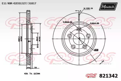 Тормозной диск (MAXTECH: 821342.0000)