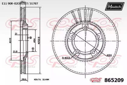 Тормозной диск (MAXTECH: 865209.0000)