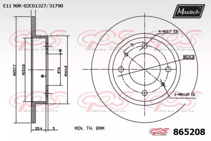 Тормозной диск (MAXTECH: 865208.0000)