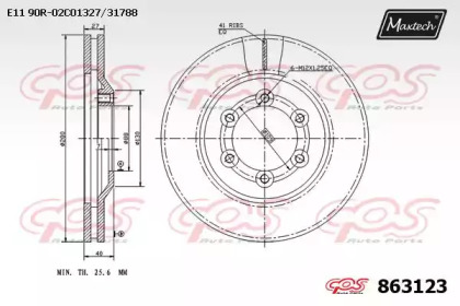 Тормозной диск (MAXTECH: 863123.0000)