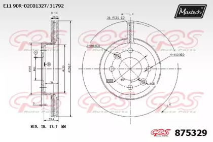 Тормозной диск (MAXTECH: 875329.0000)