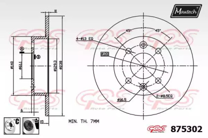 Тормозной диск (MAXTECH: 875302.6060)