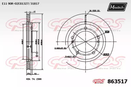 Тормозной диск (MAXTECH: 863517.0000)