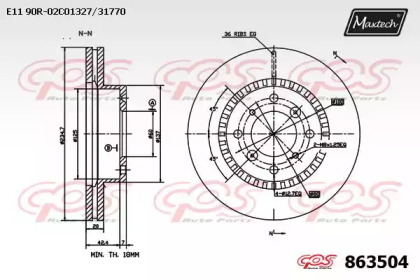 Тормозной диск (MAXTECH: 863504.0000)