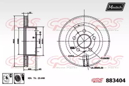 Тормозной диск (MAXTECH: 883404.6060)