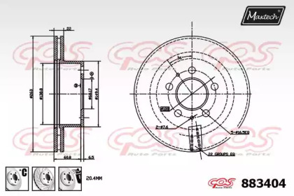 Тормозной диск (MAXTECH: 883404.6880)