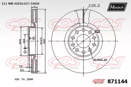 Тормозной диск (MAXTECH: 871144.0000)