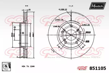 Тормозной диск (MAXTECH: 851105.0080)